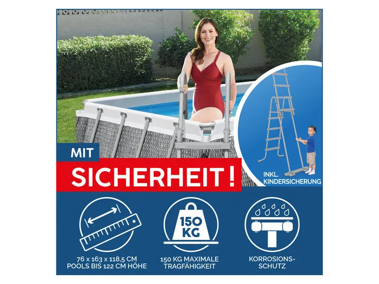 Piscina con estructura Power Steel™ set completo con bomba de filtrado, aprox. L 412 x An 201 x Al 122 cm