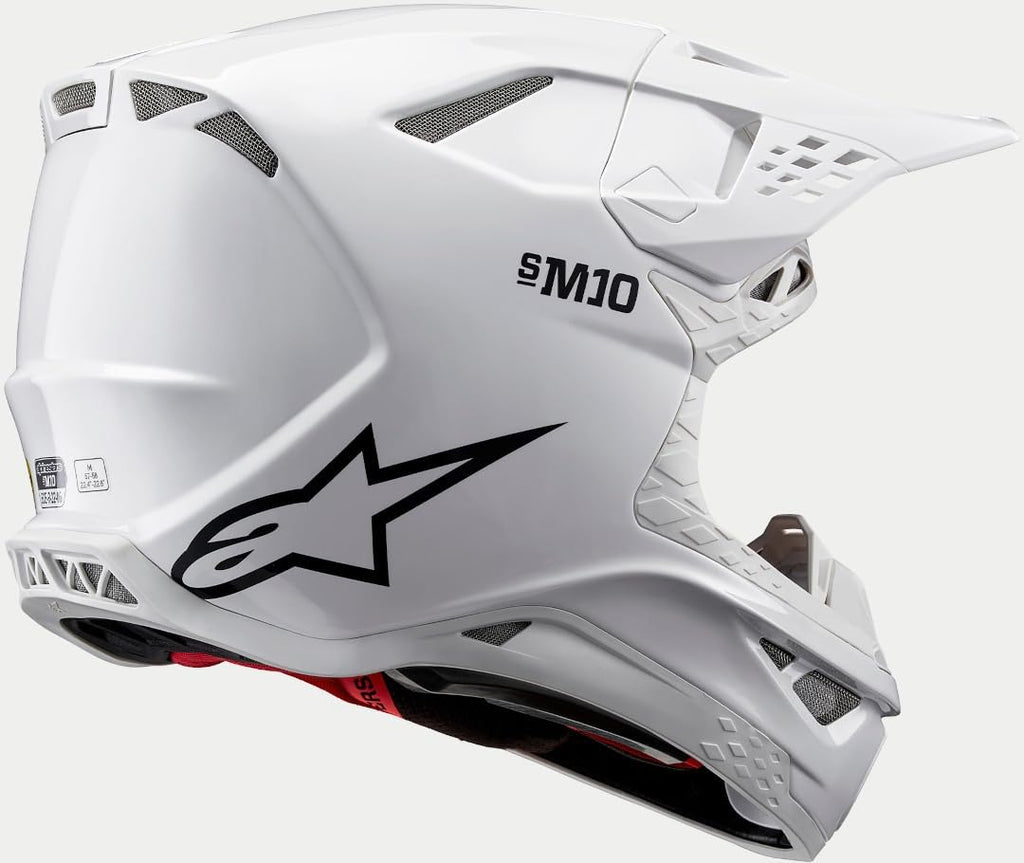 Casco de Motocross Alpinestars Supertech S-M10 Solid 2024 (Blanco, L (59/60))