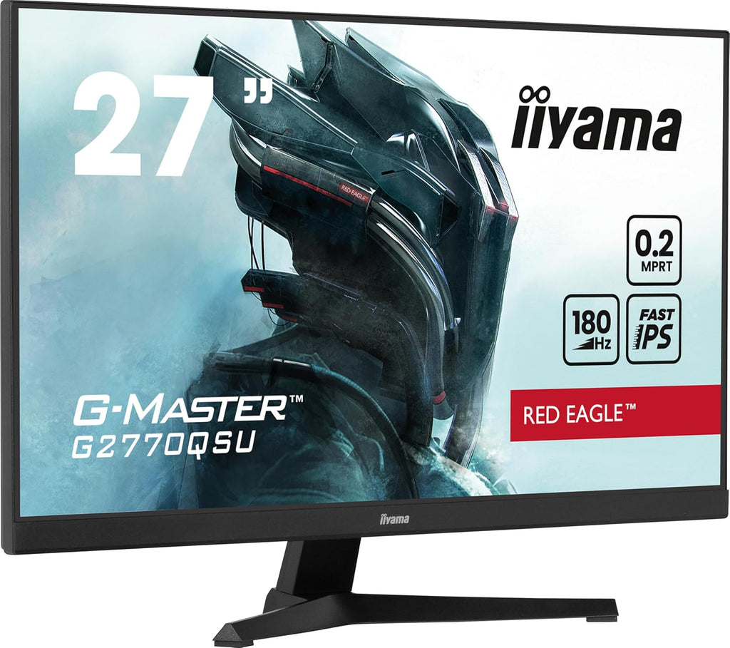 Monitor IIYAMA 27'' G-Master 0.2ms Red Eagle Fast IPS 2560x1440 180Hz 400 CD/m² HDMI DisplayPort 4xUSB (3.2) Altavoces 2x2W FreeSync Black Tuner G2770QSU-B6