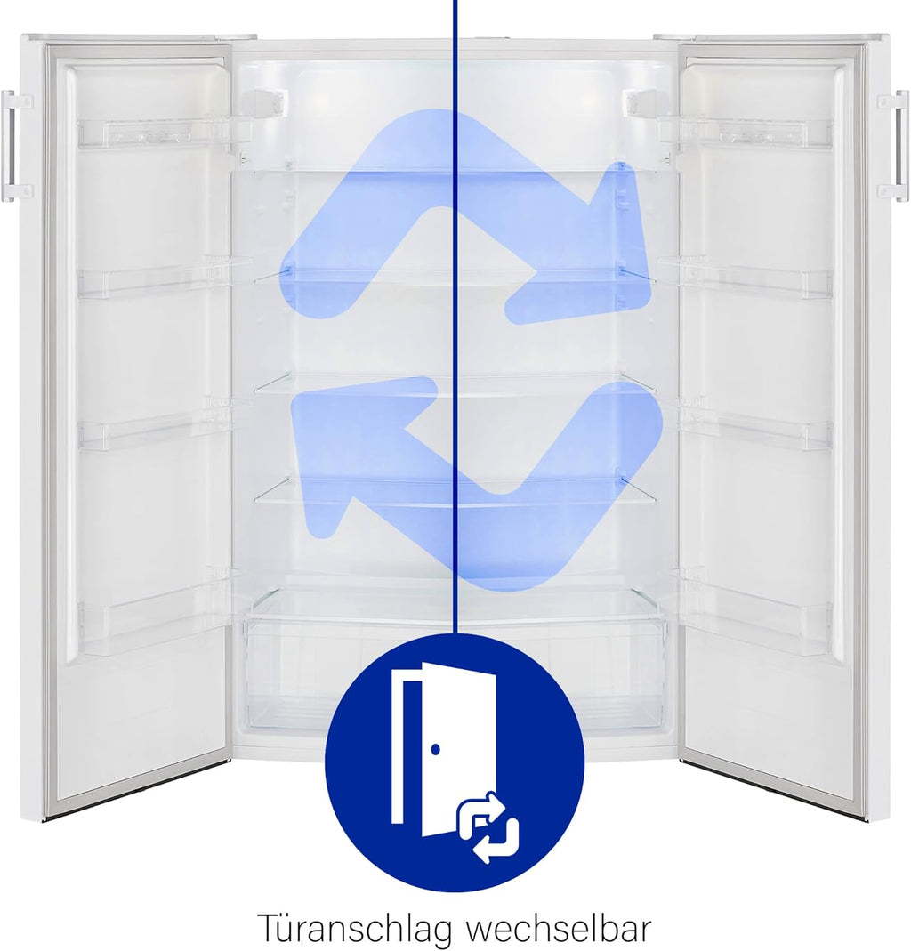 Refrigerador de una puerta de libre instalación Bomann® | Frigorífico grande de 242 litros | incl. iluminación LED | ideal para bebidas y alimentos | bisagra de puerta reversible | VS 7316.1 blanco