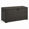 Caja de almacenamiento de polirratán 120x50x60 cm antracita