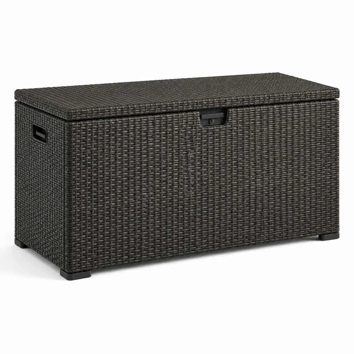 Caja de almacenamiento de polirratán 120x50x60 cm antracita