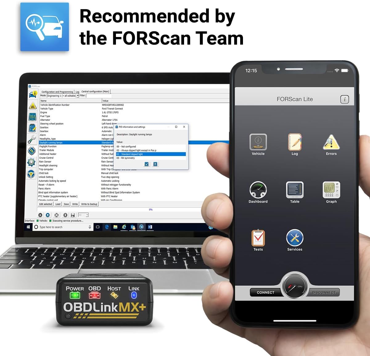 Escáner OBDLink MX+ OBD2 Bluetooth para iPhone, Android y Windows – Diagnóstico de coche profesional