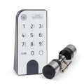 BURG-WÄCHTER Cerradura electrónica para puerta ENTRYeasy 7601 PIN, cilindro, teclado, aplicación, código PIN, llave inalámbrica, negro, acero inoxidable