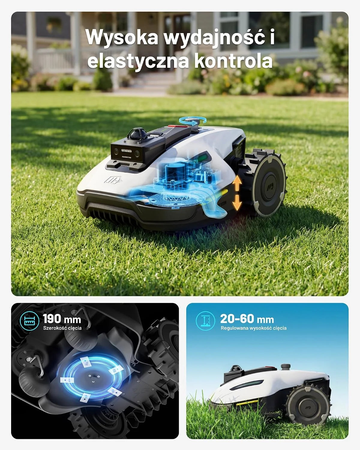 MAMMOTION YUKA mini 2 800 LiDAR robot koszący bez przewodu
