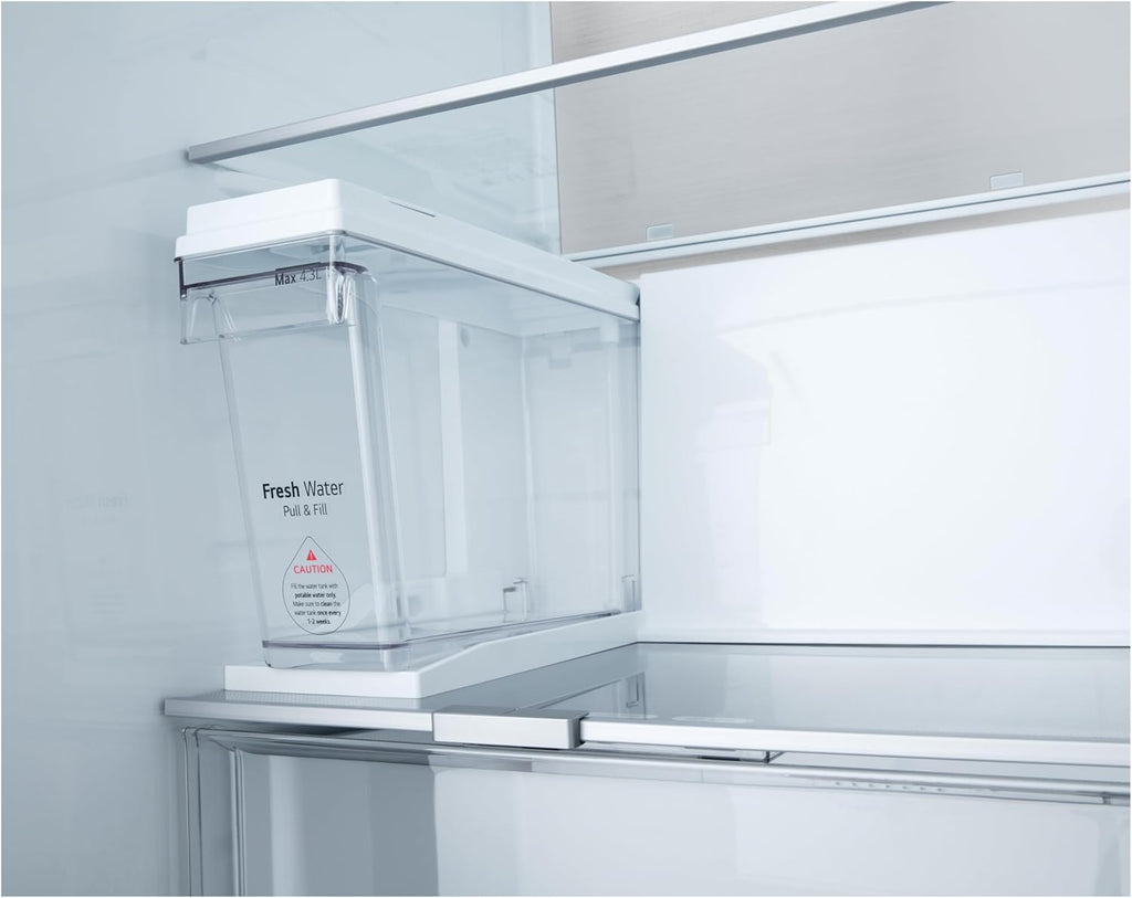Frigorífico Side by Side LG GSGV81PYLL, Clase E, 635 L, Instaview, frigorífico con congelador, dispensador de hielo, hielo picado y agua, Total NoFrost, compresor Smart Inverter, Wi-Fi