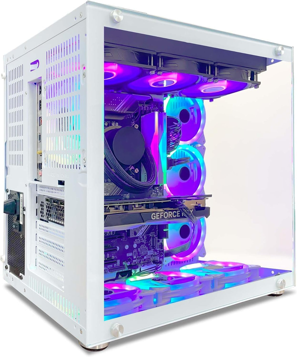 INFOMAX | PC Gamer, Ordenador de Sobremesa, PC Gaming - PROCESADOR Core i5-12400F RTX 5060 8 GB RAM DDR4 16 GB RGB SSD 1 TB WiFi CAJA ARGB 7 VENTILADORES Refrigeración líquida FREEOS