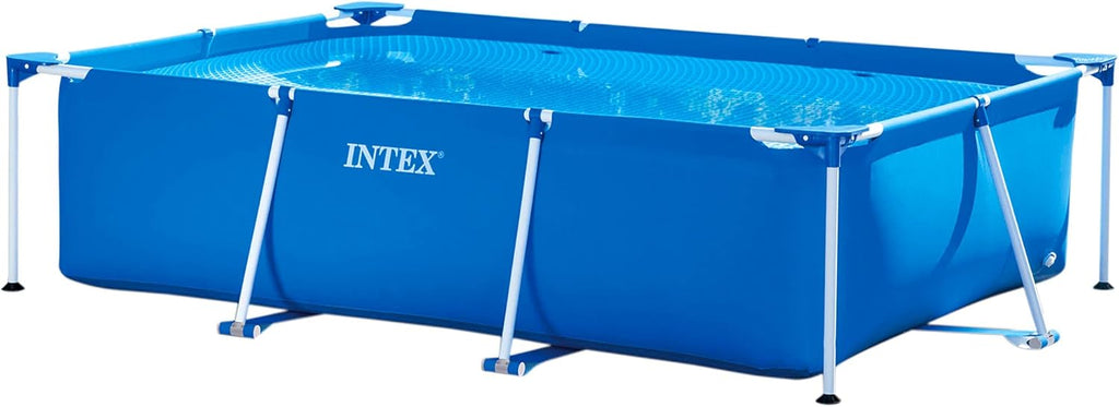 Intex 28271Np Piscina Desmontable Small Frame, 260 X 160 X 65 Cm, 2.282 Litros + 28038 Cobertor para Piscina Rectangular Prisma/Small Frame 300 X 200 Cm