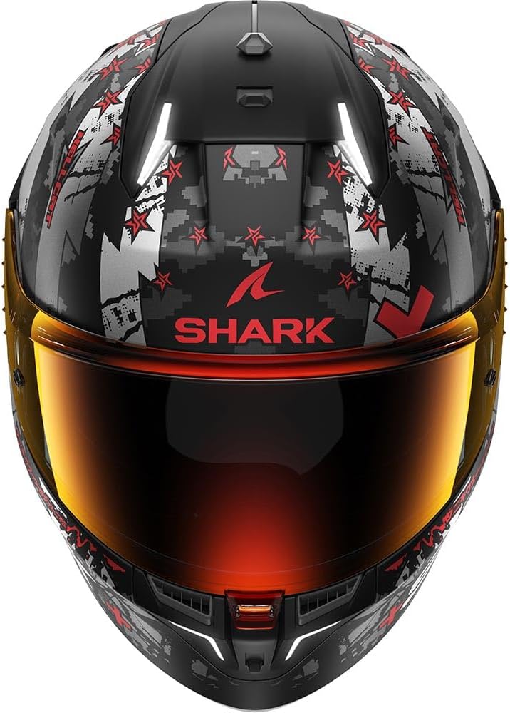 SHARK, Casco de moto integral SKWAL i3 Hellcat Negro/Rojo, S