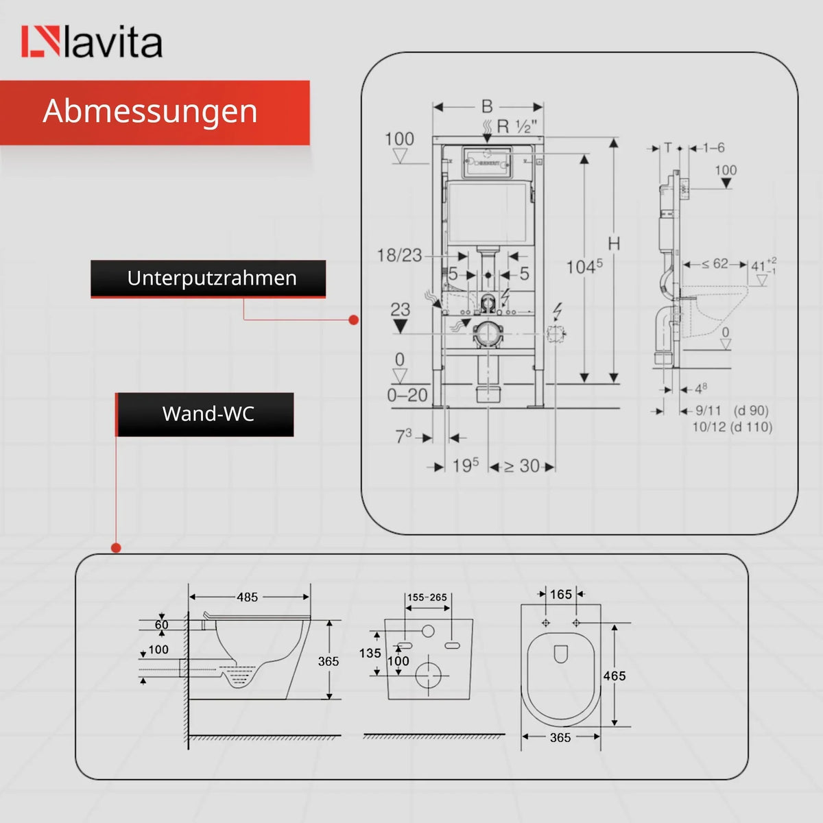 lavita Duofix Basic Inodoro suspendido Dalia blanco sin brida, sistema de descarga Tornado, asiento con cierre amortiguado, placa de accionamiento Delta 25