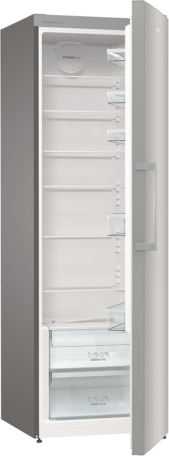 Frigorífico Gorenje R 619 DAXL6/AdaptTech/FreshZone/Función de enfriamiento rápido/Sistema de refrigeración por circulación de aire/Pantalla LED / 398l / 185cm / Clase energética D/Acero inoxidable