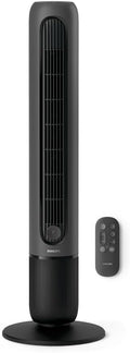 Ventilador de torre Philips serie 5000. Potente flujo de aire de 8,0 m/s, ultra silencioso de 24 dB, bajo consumo energético, mando a distancia, 5 velocidades, modo suspensión, temporizador de 9 h, oscilación de 80° (CX5540/01)
