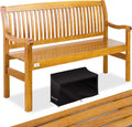 KESSER® Banco de jardín de madera, resistente a la intemperie | Para 3 a 4 personas | Banco de parque de madera maciza | Banco con capacidad de carga de 320 kg, 150 cm | Banco para balcón, terraza y jardín, incluye funda, marrón claro