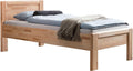 Cama para personas mayores Ewen de madera maciza 90x200 cm, altura de confort en haya núcleo aceitada, natural, con listones de apoyo, 48 cm de altura de entrada, capacidad de carga: 160 kg, estructura de cama