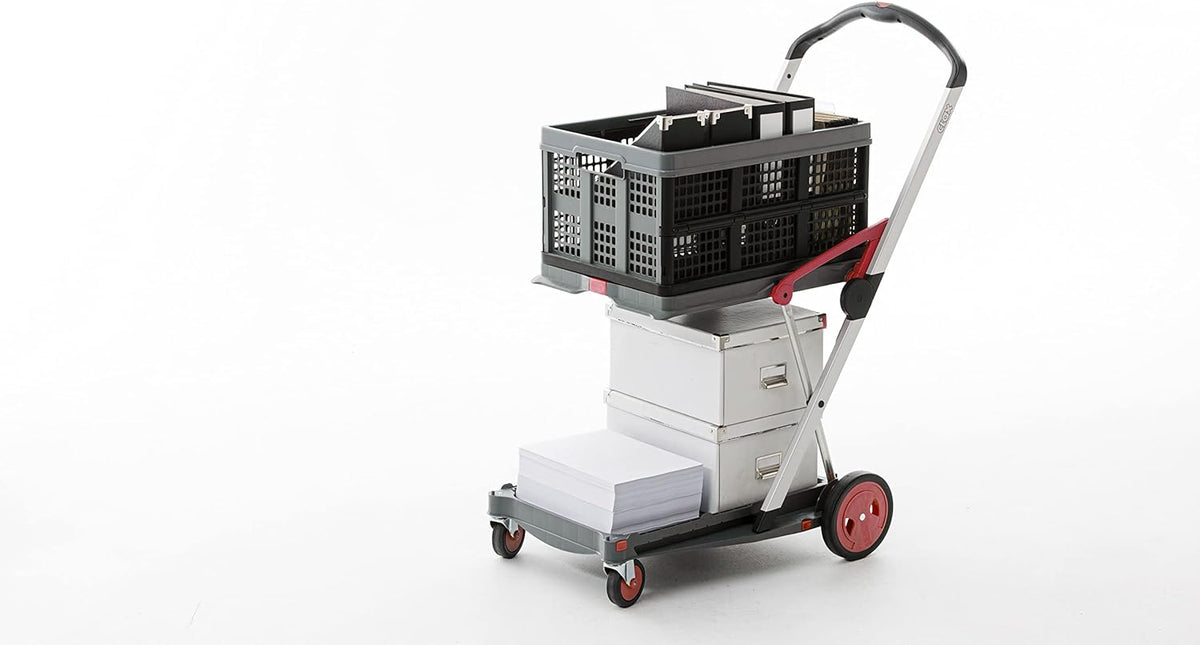 Carros plegables, funcionales y versátiles | Carro plegable móvil | Carrito de la compra con caja de almacenamiento (negro)