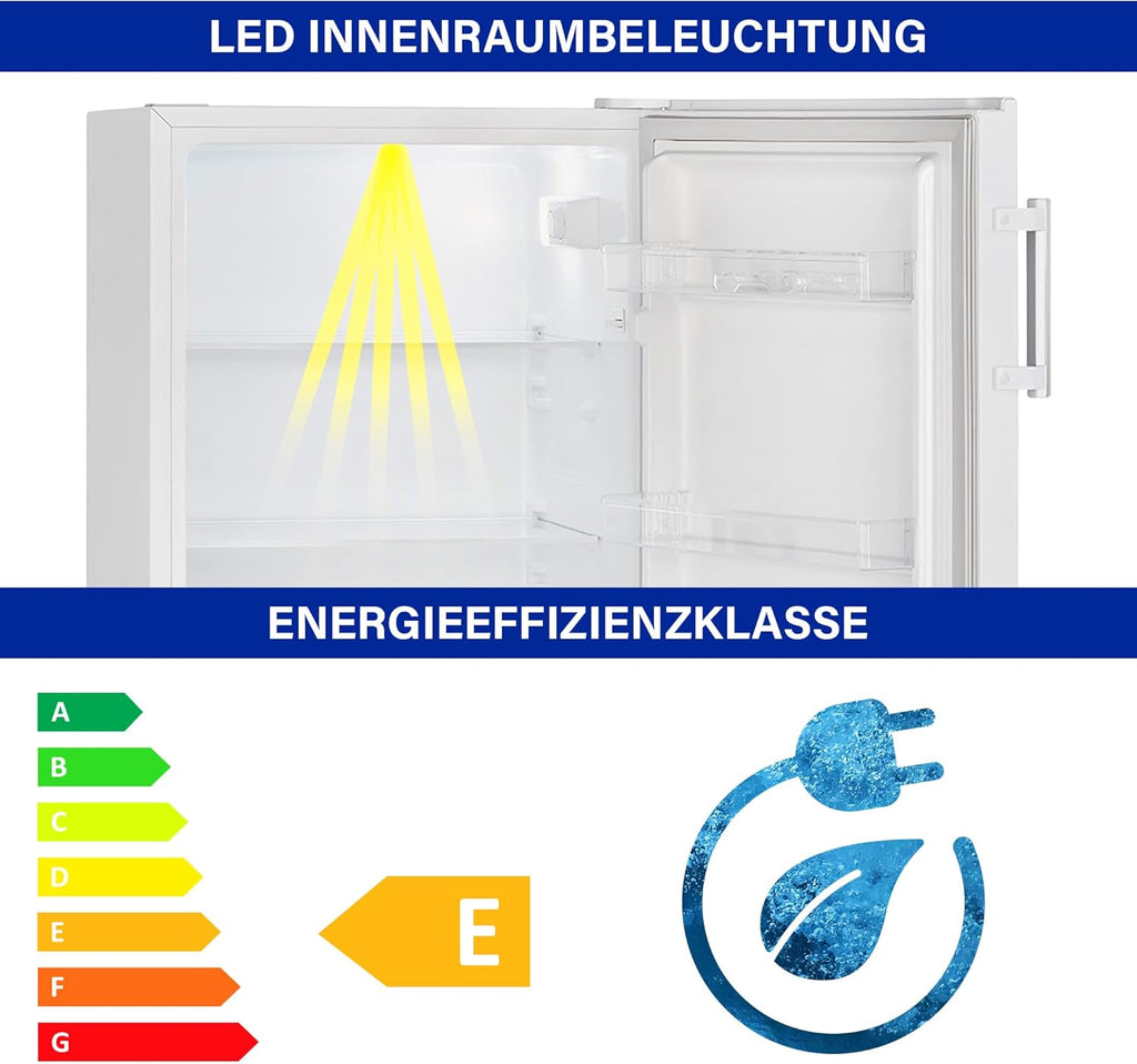 Refrigerador de una puerta de libre instalación Bomann® | Frigorífico grande de 242 litros | incl. iluminación LED | ideal para bebidas y alimentos | bisagra de puerta reversible | VS 7316.1 blanco