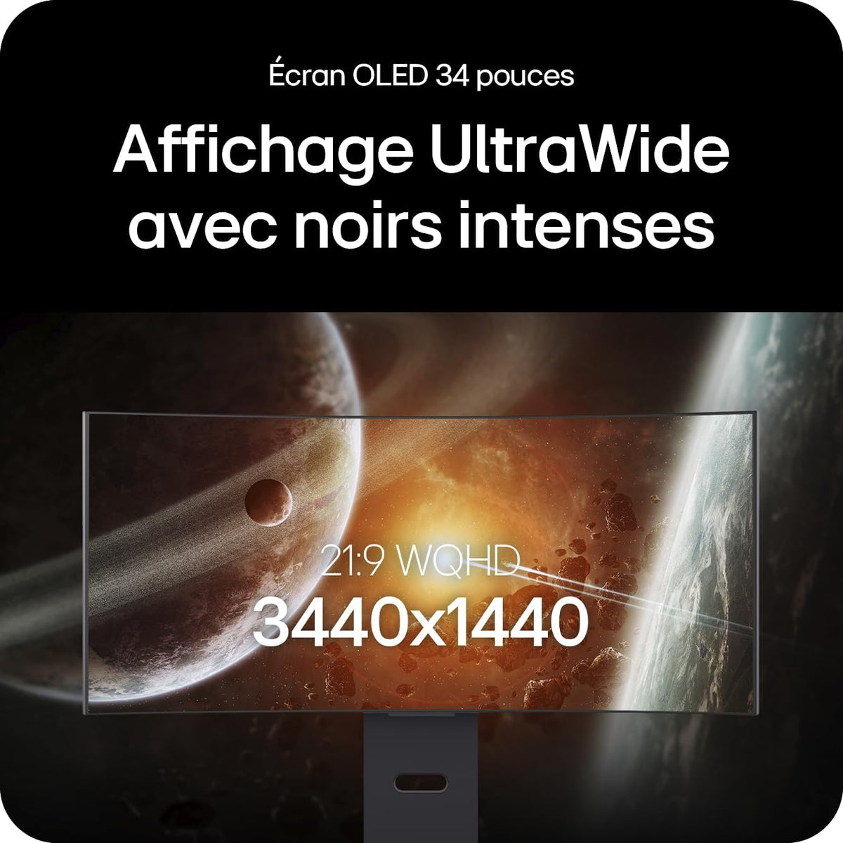 LG Ultragear™ 34GX900A-B.AEU Monitor Gaming de 34" - Panel OLED resolución QHD (3440 x 1440), 0,03ms 240Hz, DisplayHDR™400 True Black, DCI-P3 98,5% (CIE1976), FreeSync Premium Pro, Compatible con G-Sync