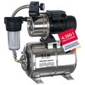 Sistema de agua doméstica T.I.P. HWW INOX 1300 Plus F, 1200 W, bomba Jet, 4350 l/h, altura de elevación 50 m, depósito a presión, prefiltro, libre de mantenimiento