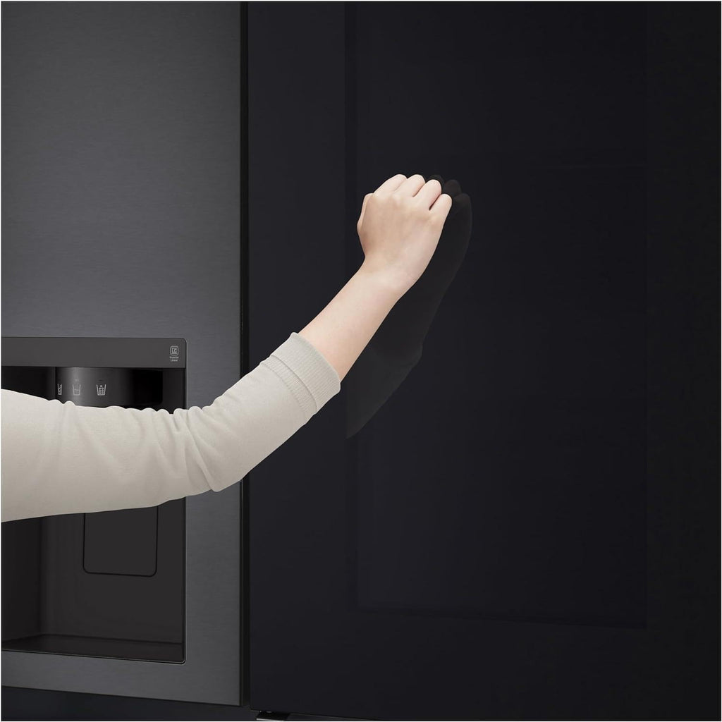 Frigorífico Side by Side LG GSGV81PYLL, Clase E, 635 L, Instaview, frigorífico con congelador, dispensador de hielo, hielo picado y agua, Total NoFrost, compresor Smart Inverter, Wi-Fi
