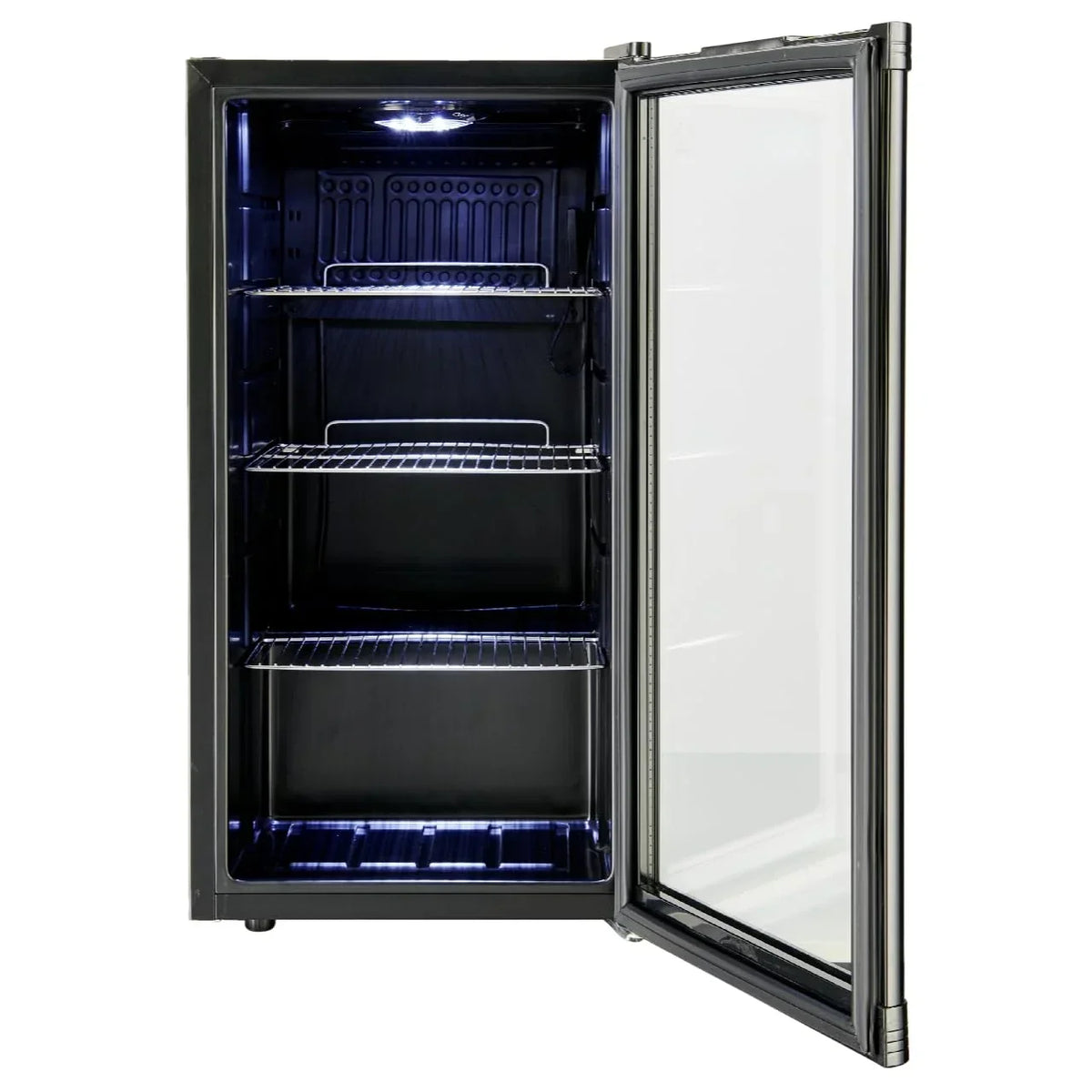 Mininevera METRO Professional GPC1088 88L 1,052 kWh/24h 3 estantes de acero inoxidable puerta de cristal reversible 39dB LED clase energética D