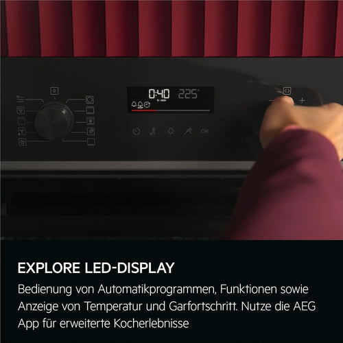 AEG 6 WiFi piekarnik do zabudowy, SteamCrisp – 25% pary, TR6PB50WSB