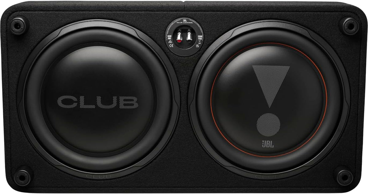 Subwoofer para coche JBL Club 1200SSL, caja plana de 12 pulgadas - Altavoz de graves de 1200W | Subwoofer utilizable como activo o pasivo gracias a la tecnología SSI de 2-4 ohmios, 400W RMS, profundidad de montaje reducida, cono de polipropileno robusto