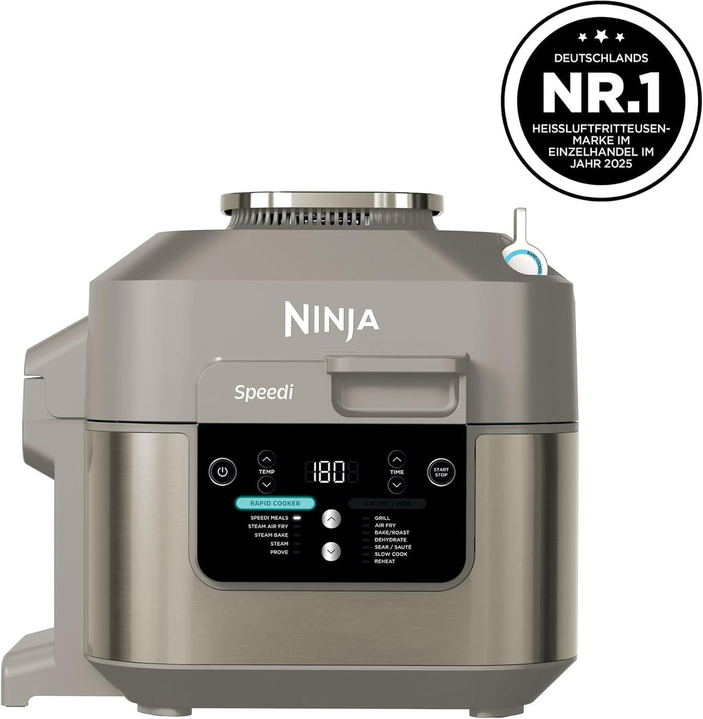 Multicocina Ninja Speedi, 5,7 L, 12 en 1, freidora de aire, cocción lenta, grill, horneado, Stone Gold ON500EUSTGD