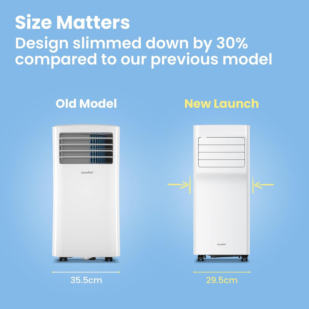 Aire acondicionado portátil Comfee MPPH-09CRN7, 9000 BTU 2,6kW, refrigeración, ventilación y deshumidificación, para habitaciones de hasta 88m³ (33㎡), aire acondicionado portátil con tubo de escape