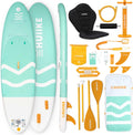 Tabla de paddle surf inflable HUIIKE para adultos con accesorios incluidos, remo, aletas, bomba. Tabla de paddle surf de gran estabilidad y resistencia. 10’ x 33" x 5.9", carga máxima 286 lb
