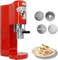 Máquina comercial de helado tipo espagueti, 28–30 l/h, máquina profesional de fideos de helado con 4 moldes diferentes, para catering y heladerías (rojo)