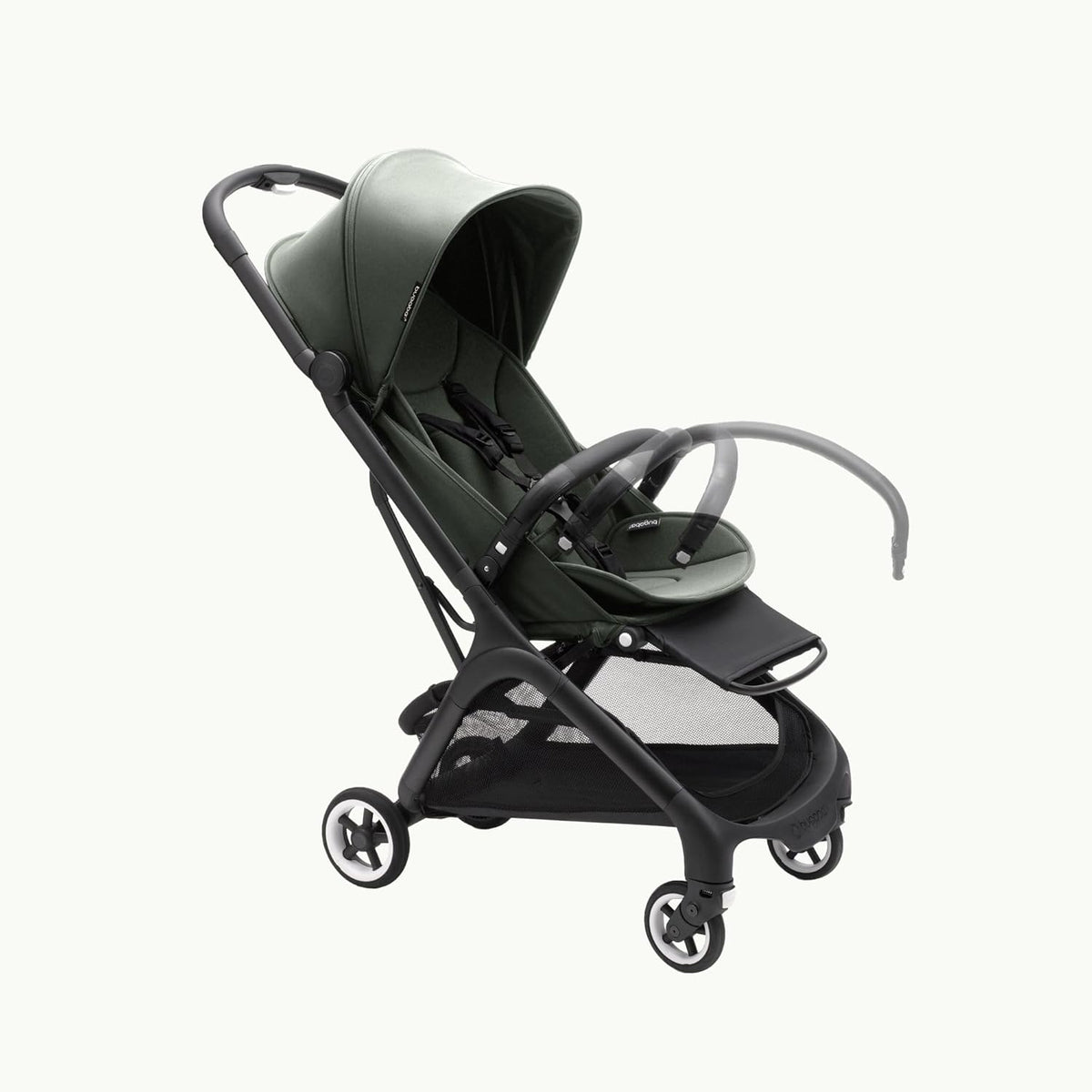 Cochecito de viaje ultracompacto Bugaboo Butterfly, pequeño y ligero, plegable con una sola mano y fácil de maniobrar, cochecito urbano ergonómico para bebés a partir de 6 meses, con mucho espacio de almacenamiento, Stormy Blue