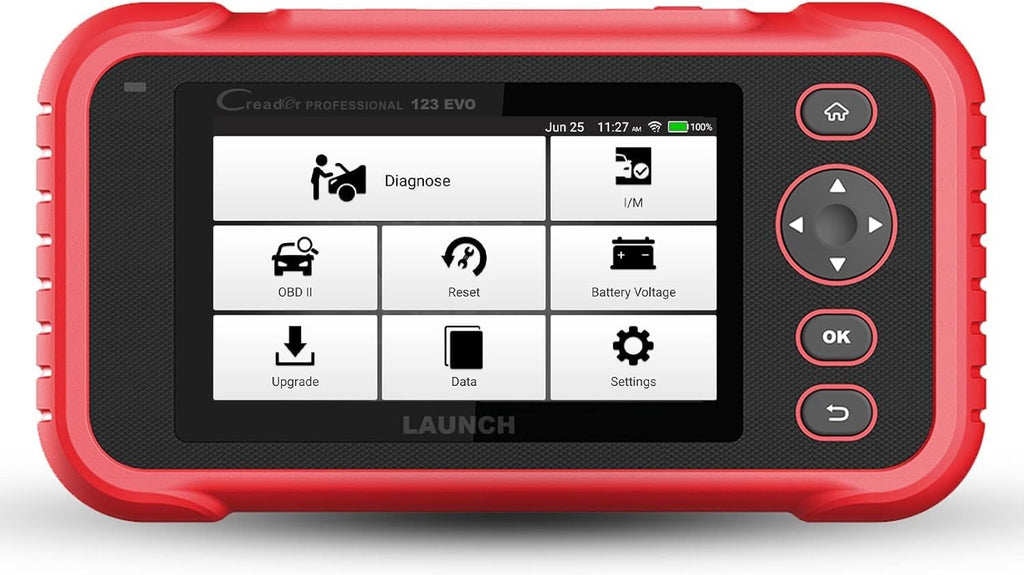 Launch Europe CRP 123 Evo OBD2 Dispositivo de diagnóstico automotriz, probador de aceite de motor, ABS, SRS, escáner de transmisión automática, actualización WiFi, pantalla táctil Android