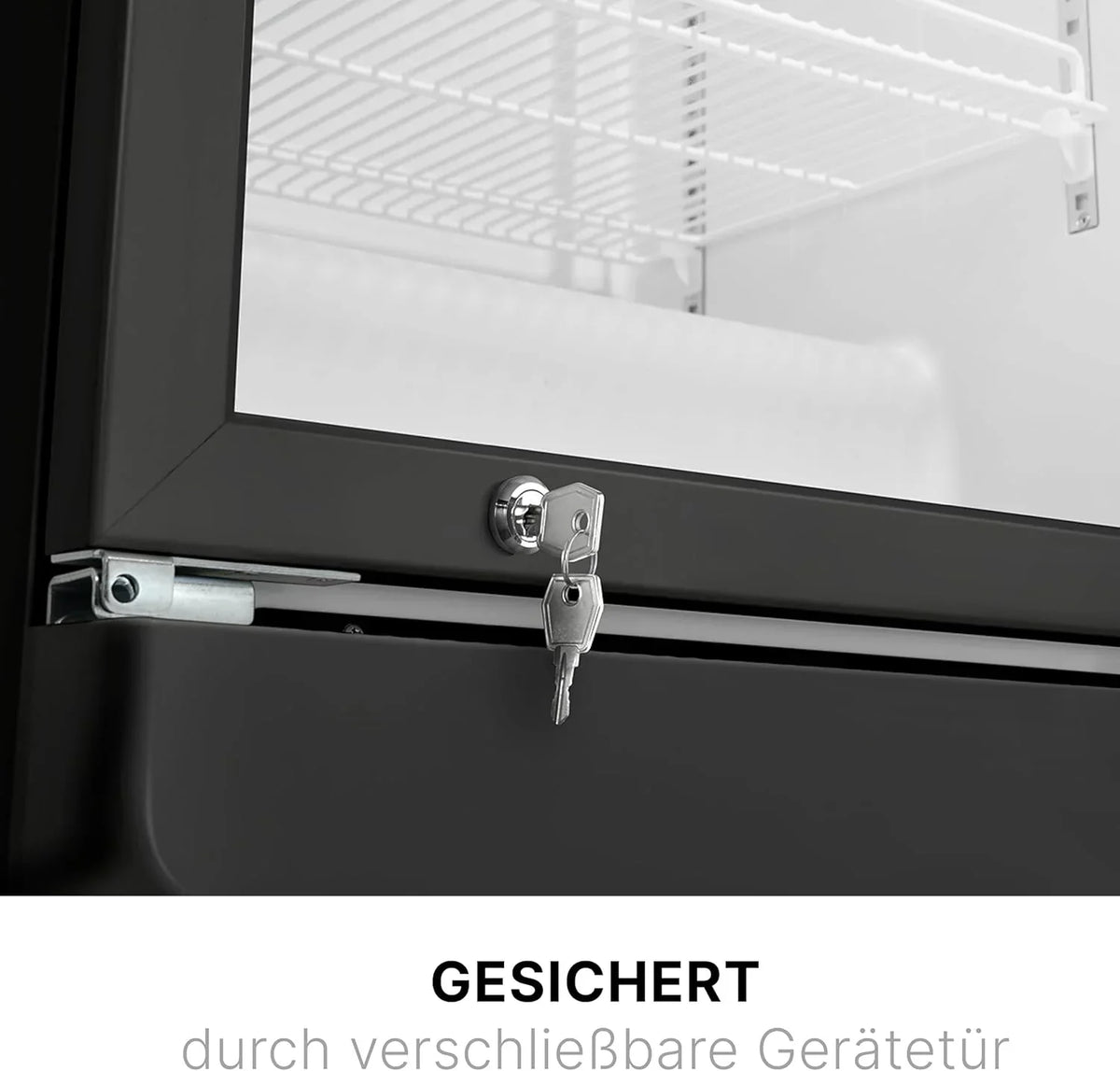 Frigorífico Bomann con puerta de cristal | Nevera para bebidas con cerradura | 6 estantes ajustables en altura | 30 kg por estante | 347 litros | Frigorífico grande | Nevera para botellas con luz LED | KSG 7351 negro