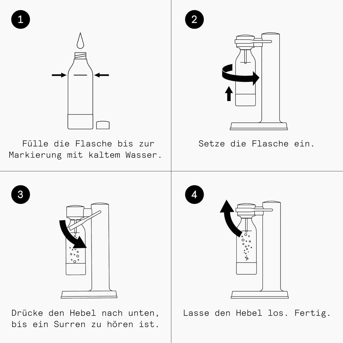 Aarke Carbonator 3, gasificador de agua de acero inoxidable con moderno acabado en acero, incluye botella de PET de 1L sin BPA, máquina de agua con gas para agua del grifo, compatible con cilindros de CO2 de 60L