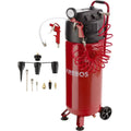 Compresor de aire AR-HE-LK150050S 50 L 1500 W 10 bar sin aceite con juego de accesorios de 13 piezas y manguera en espiral de 5 m