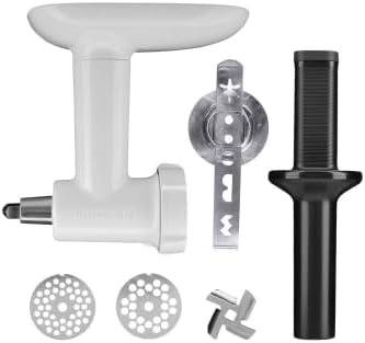 Robot de cocina KitchenAid Artisan, 4,8 litros, incluye accesorios, picadora de carne, cortador de verduras, accesorio para zumos, kit de repostería con 2 moldes y 1 bandeja para horno, mega set de invierno