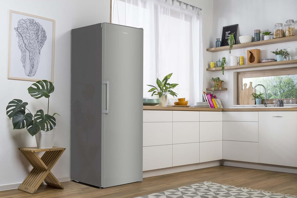 Frigorífico Gorenje R 619 DAXL6/AdaptTech/FreshZone/Función de enfriamiento rápido/Sistema de refrigeración por circulación de aire/Pantalla LED / 398l / 185cm / Clase energética D/Acero inoxidable