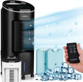 Enfriador de aire Klarstein con refrigeración por agua, enfriador evaporativo 4 en 1 silencioso, humidificador, ventilador y modo nocturno, aire acondicionado portátil de 7 L, enfriador de aire de 65 W, flujo de aire refrigerante de 330 m³/h