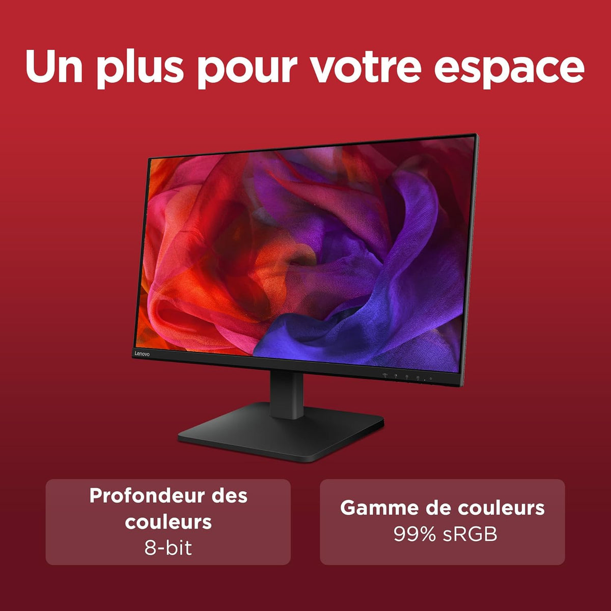 Lenovo L27qe - Monitor QHD de 27'' (IPS, 100 Hz, 4 ms, HDMI+DP, cable HDMI) - Negro
