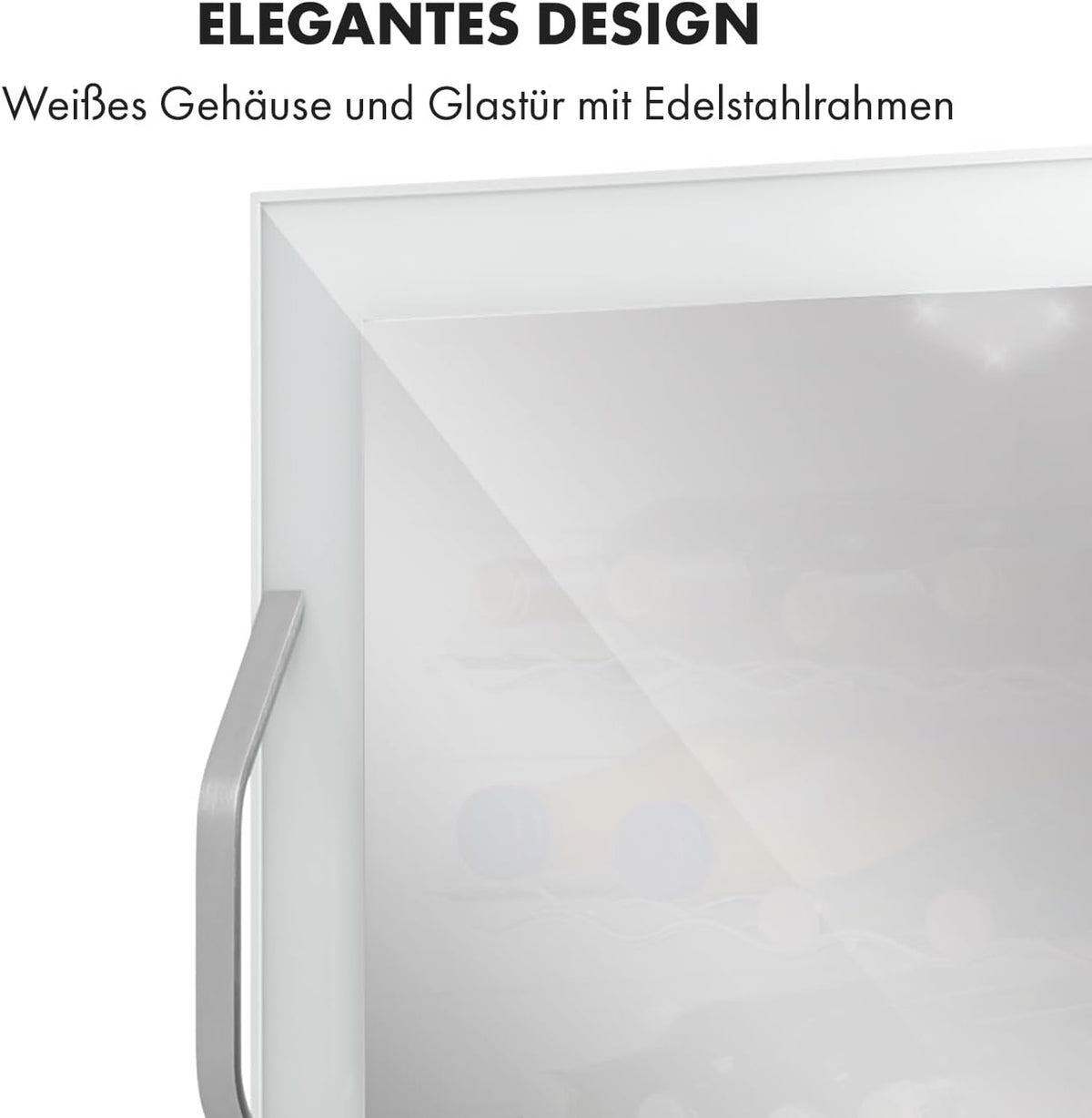 Mininevera Klarstein con puerta de cristal para habitaciones, refrigerador de bebidas con estantes ajustables, pequeño de 80 litros, frigorífico silencioso para interiores/exteriores