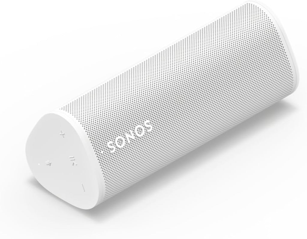 Sonos Roam 2 | Altavoz más ligero, portátil y resistente al agua con Bluetooth, Wi-Fi, al menos 10 horas de autonomía y control por voz para interiores y exteriores - Blanco