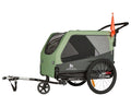 Remolque para bicicletas para perros Knuffelwuff Cruvado 45 kg, plegable, ligero, correa de seguridad, reflectores, enganche universal