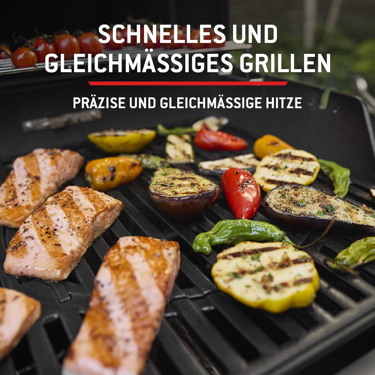 Barbacoa de gas Weber Spirit E-310 / 3 quemadores, encendido Snap-Jet, ruedas resistentes y rejilla de calentamiento, superficie de cocción de 51 x 46 cm, compatible con las mesas laterales Weber Works, negro/plateado