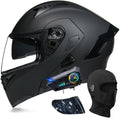 ACLFFSHOP Casco de moto modular Bluetooth con homologación ECE, casco abatible para adultos con doble visera para protección contra impactos, casco integral de moto para hombre y mujer M~XXL