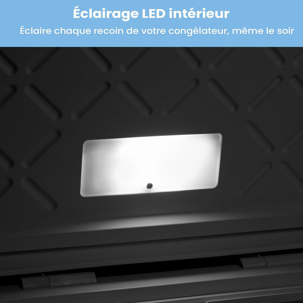 COMFEE' RCC146WH2EU(E) Congelador arcón independiente 143L convertible en congelador/refrigerador, compresor inverter, 4 estrellas, apto para dependencias, garajes y cobertizos, blanco [Clase energética E]