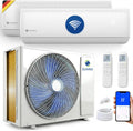 Set de aire acondicionado multisplit con 3 unidades interiores (2 x 2,6kW + 3,5kW), climatizador con función de calefacción, 27000 BTU, 7,9kW, A++, control por WiFi/App, flujo de aire 4D, calefacción hasta -20°C, precargado con R32