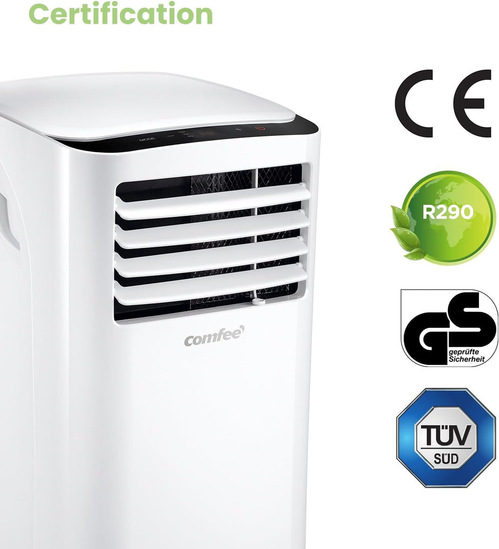 Aire acondicionado portátil Comfee MPPH-09CRN7, 9000 BTU 2,6kW, refrigeración, ventilación y deshumidificación, para habitaciones de hasta 88m³ (33㎡), aire acondicionado portátil con tubo de escape