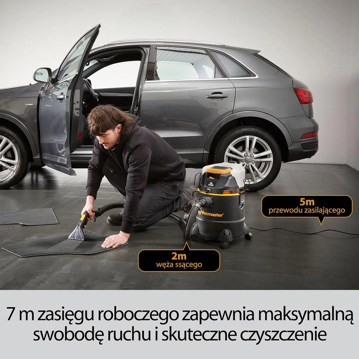 Vacmaster Odkurzacz Piorący 3w1 Mokro-Sucho z Podwójnym Zbiornikiem