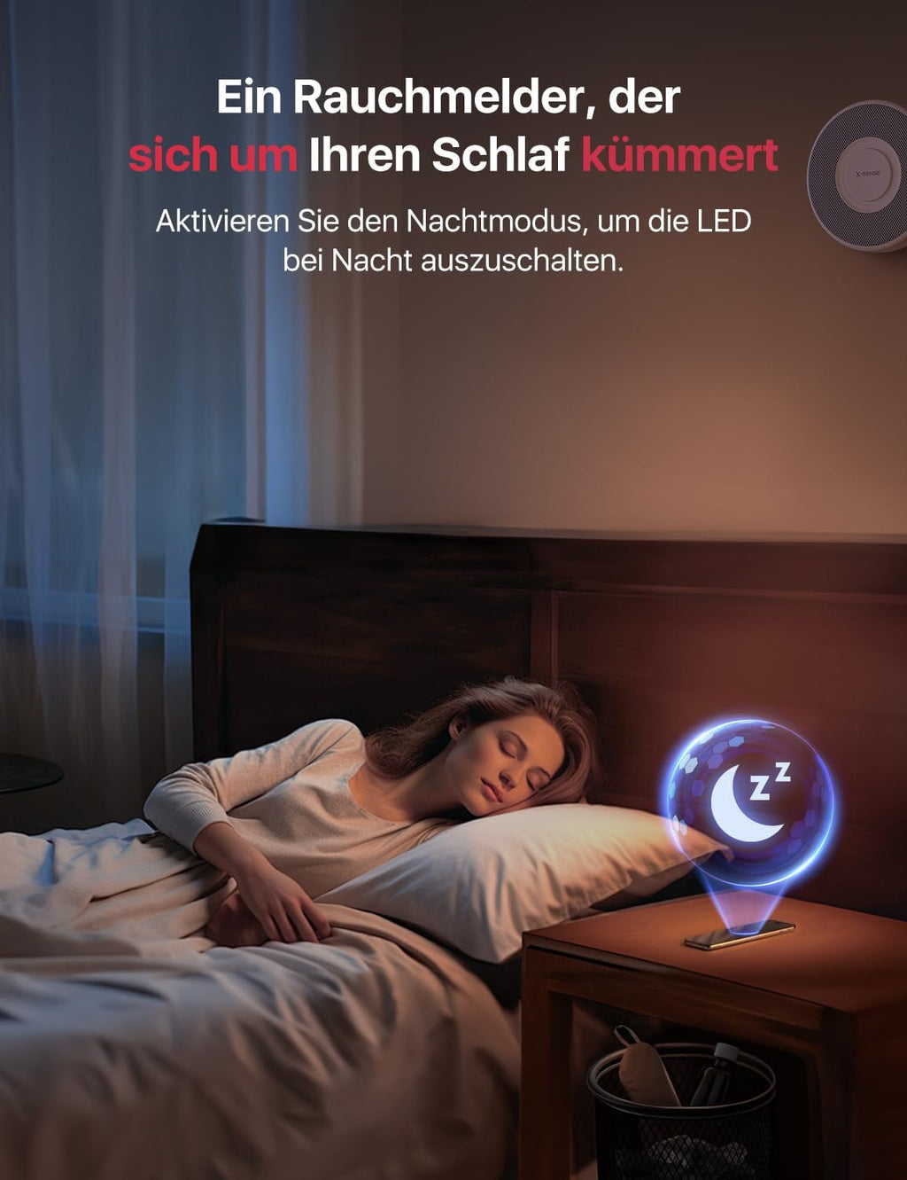 Detector de humo inteligente Wi-Fi X-Sense con salida de voz y 17 ubicaciones, alarma de incendio, detector de humo interconectado, 33 mm, detector de incendios con estación base SBS50, XS0B-MR121, 12 unidades