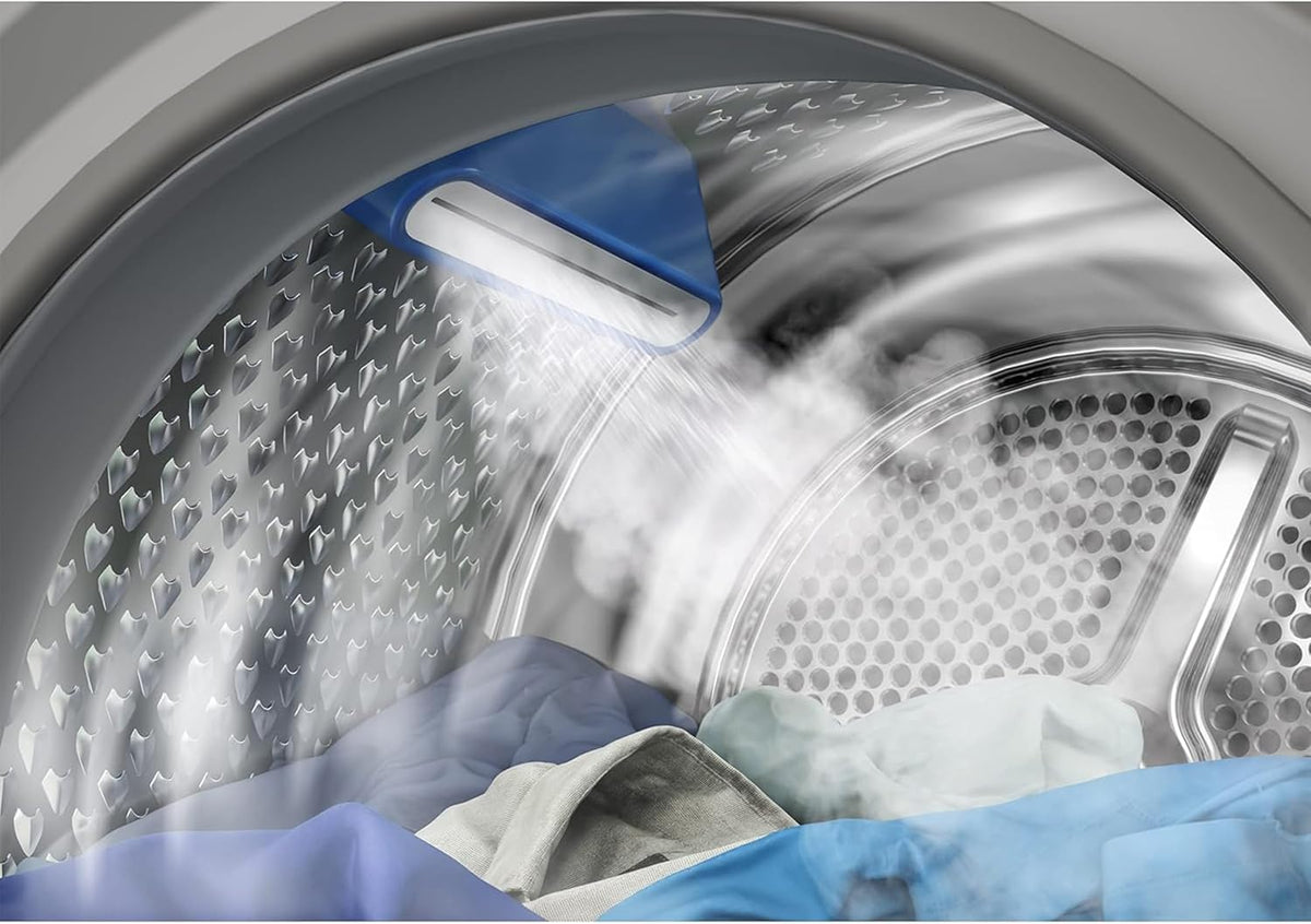 Lavadora Beko 8 kg, Stiftung Warentest BIEN (1,9)*, 1400 rpm, función de vapor SteamCure, tambor protector AquaWave, programa StainExpert, B5WFT78410W, blanco